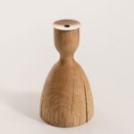 Masif ağaç dekoratif şamdan el yapımı