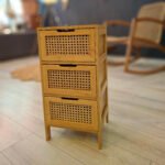 Çok amaçlı rattan çekmeceli komidin